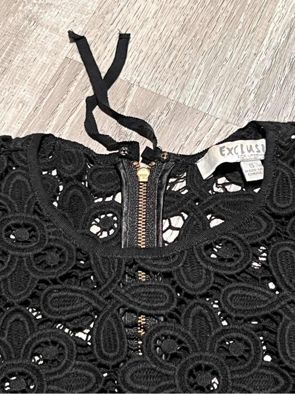 Exclusive for Intermix Black Lace Top - Picture 10 of 16